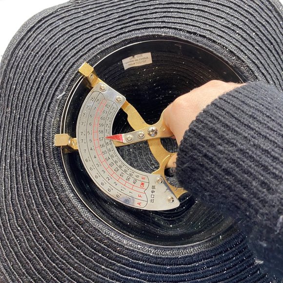 Fair Weather Black Straw Wide Brim Heart Crown Sun Hat - Picture 12 of 12